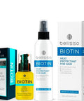 Bellisso Biotin Hair Thickening Serum And Biotin Heat Protectant Spray For Hair With Moroccan Argan Oil
