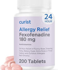 Curist Fexofenadine Hydrochloride 180Mg (300 Tablets) 24 Hr Antihistamine Allergy Relief Tablets (300 Count) All Day Strength Uniqus Fexofenadine Bulk Non Drowsy Allergy Relief