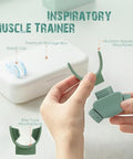 Lixada Advanced Breathing Trainer For Lung Capacity - 8-Level Adjustable Respiratory Exercise Device For Running Swimming & Fitness With Case & Nose Clip(Green)