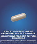 Nature'S Way Fortify Women S Probiotic 30 Billion Cfu Daily Multi-Strain Probiotic For Digestive Vaginal And Immune Support Once-Daily Capsule No Refrigeration Required 30 Capsules