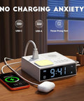 Gannyfer White Noise Sound Machine With Dual Alarm Clock - Soft Night Light 41 Non Looping Sounds Usb Port Charger 3 Timers Memory Function 31 Adjustable Volume Sleep Sound Machine For Adult & Home Bedroom