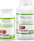 Barislim Bariatric Calcium Citrate & Advanced Chewable Bariatric Multivitamin With Iron - Bariatric Vitamin And Supplement For Post Bariatric Surgery Including Gastric Bypass And Gastric Sleeve