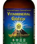 HealthForce SuperFoods Vitamineral Green Powder - 500 Grams - All Natural Green Superfood Complex with Vitamins, Minerals, Amino Acids & Protein - Organic, Vegan, Gluten Free - 50 Servings