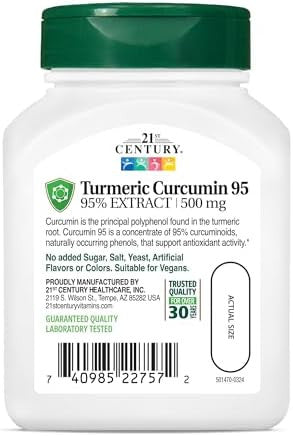 21St Century Curcumin 95 Herbal Supplements 45 Count (22757)