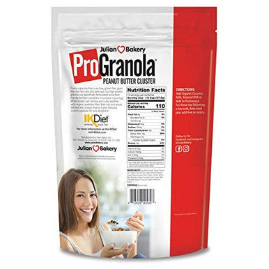 Julian Bakery ProGranola Cereal | Peanut Butter Cluster | 12g Protein | 2 Net Carbs | Gluten-Free | Grain-Free | 14 Servings