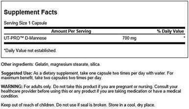 Swanson D-Mannose 700 Milligrams 60 Capsules
