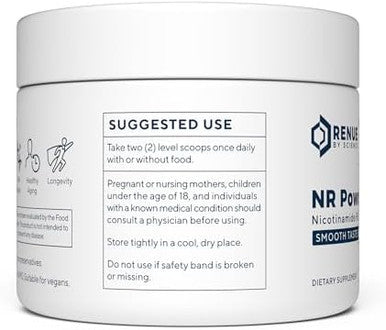 Renue By Science Nicotinamide Riboside 1000Mg Nicotinamide Powder - High Strength Nr Nad Powder Sublingual Citrus Burst Flavor Manufactured In The Usa & Third-Party Tested 60 Servings
