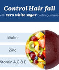 Biotin Hair Gummies Yummy Chewable Strawberry Flavored For Healthy Hair Pack Of 2 (60 Gummies Each)