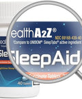 HealthA2Z Nighttime Sleep Aid Doxylamine Succinate 25mg 40 Counts