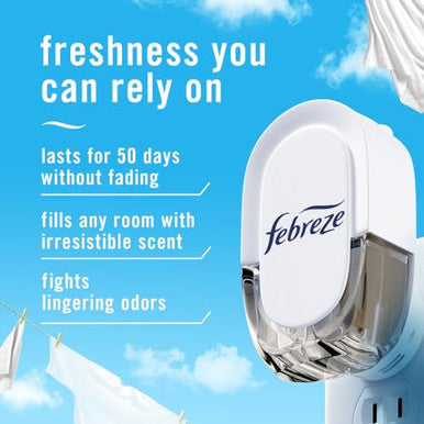 Febreze Plug In Air Freshener Odor-Fighting Scented Oil Refill Japanese Cherry Blossom 2 Refill