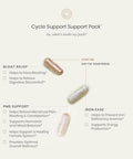 Perelel Cycle Support Pack, Daily Supplement With Iron, Vitamin C, B12 & Bloat And Pms Support Blend, Soy, Dairy & Gluten , Non Gmo, 28 Day Supply