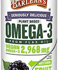 Barlean'S Omega 3 Liquid Supplement Bundle Blackberry Smoothie Flax Seed Oil And PiÃ±a Colada Fish Oil Supplements Set 16 Oz