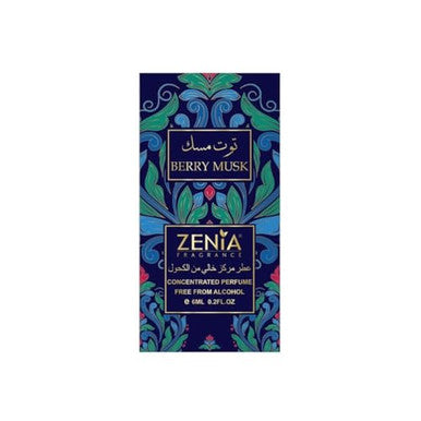 Zenia Berry Musk Perfume Oil Roll-On 6Ml / 0.2Oz Long Lasting Alcohol-Free Fruity Floral Fragrance Oil With Blueberry Rose Vanilla & Patchouli