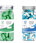 Lysian Ultra Soft Yellow-Green Foam Earplugs 60 Pairs And Soft Foam Earplugs 60 Pairs Blue/White