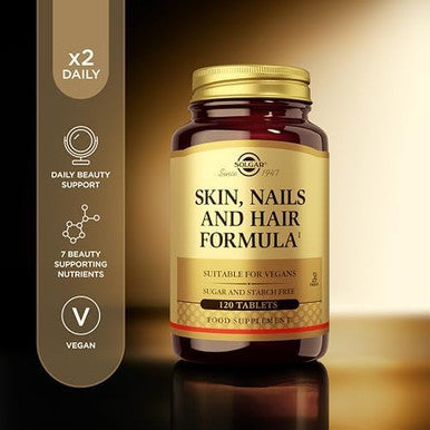 Solgar Skin, Nails & Hair, Advanced Msm Formula, 120 Tablets - Supports Collagen For Hair, Nail And Skin Health - Provides Zinc, Vitamin C & Copper - Non Gmo, Vegan, Gluten & Dairy - 60 Servings