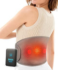 Gilaygrow Cordless Heating Pad With Massager For Back Pain Relief Portable Wearable Heat Belt For Lower Back 8000Mah Rechargeable Wireless Electric With 3 Heat 3 Vibration s For Women Men Mom Dad Seniors