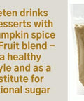 crait Pumpkin Spice for Coffee Monk Fruit Sweetener, Pumpkin Spice Sweetener Plant-Based Sugar Alternative 8 Ounce Resealable Bag Pumpk