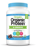 Orgain Organic Vegan Protein Powder + Greens Creamy Chocolate Fudge (1.94Lb) And Organic Vegan Protein Powder Peanut Butter (2.03Lb) Bundle