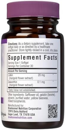 Bluebonnet Nutrition Lutein 20 Mg