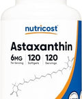 Nutricost Astaxanthin 6Mg Nongmo And Gluten 120 Softgels (4 Month Supply)