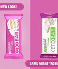 No Sugar Keto Bar Snack Low Carb No Sugar Keto Snack Food With Keto Friendly Macros (12 X 1.41Oz Bars Birthday Cake)