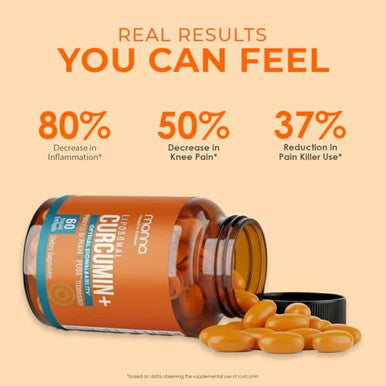 Manna Liposomal Curcumin+ Softgels 500Mg Curcuminoids - Turmeric Curcumin Supplement For Joint & Immune Support Advanced Absorption Non-Gmo 60 Count