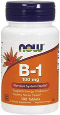Now Foods Supplements Vitamin B1 100 Mg Energy Production Nervous System Health 100 Tablets