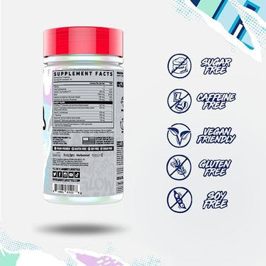 Ghost Glow Capsules: Beauty And Detox Supplement 90 Capsules Skin Boosting Hyaluronic Acid Biotin & Ltheanine For Skinboosting Support Vegan Gluten