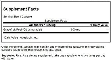 Swanson Full-Spectrum Grapefruit Peel 600 Milligrams 120 Capsules (3 Pack)