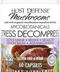 Host Defense Mycobotanicals Stress Decompress Capsules Mushroom Supplement With Lemon Balm & Ashwagandha Root With Reishi Lion'S Man & Skullcap 60 Capsules (30 Servings)