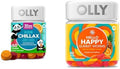 Olly Kids Chillax Magnesium Gummies Plus LTheanine Lemon Balm and Hello Happy Gummy Worms Mood Balance Support Vitamin D Saffron Adult Chewable Supplement Tropical Zing 60 Count