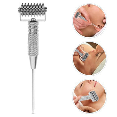 Exceart Acupuncture Pen Ear Massage Tool Face Roller Adjustable Deep Tissue Massage Tool For Face Ear Self-Massage