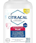 Citracal Maximum Plus 650 Mg Calcium Citrate Easily Absorbed And Highly Soluble With 25 Mcg (1000 Iu) Vitamin D3 Bone Health Support Calcium Supplement For Ages 12+ 180 Count