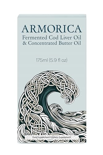 Fermented Cod Liver Oil and Concentrated Butter Oil Natural Source of Fat Soluble Vitamins Health Omega 3 Fats Cold Processed Oils 175ml