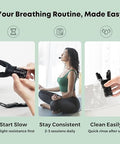 Bodyssey Breathing Enhancer | Premium Silicone Trainer | Boost Breathing Efficiency | Adjustable Resistance Levels | Compact Portable And Easy To Maintain