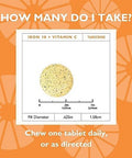 Celebrate Iron+C 18Mg Chewable Tangerine, 30 Count