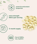 Micro Ingredients Vitamin E 400Iu 300 Softgels Pure Vitamin E Oil Pills Antioxidant Supplements For Skin Face Heart & Immune Health Non-Gmo Gluten Free