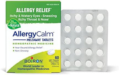 Boiron Allergy Relief Bundle With Allergycalm Tablets (120 Count) And Histaminum Hydrochloricum 30C Pellets (Pack Of 3 Total 240)