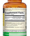 Mason Natural Vitamin A Beta Carotene 25000 Iu Supports Healthy Vision Cell Function & Immune Function 100 Softgels