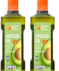 Betterbody Foods Refined Avocado Oil Non-GMO Cooking Oil her Keto and Paleo Diet Friendly for High-Heat Cooking Frying Baking 100% Pure Avocado Oil 500 mL 16.9 Fl Oz (Pack of 2)