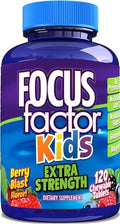 Focus Factor Kids Extra Strength Daily Chewable Brain Health Support + OLLY Kids Chillax Calm Chews 50 Count
