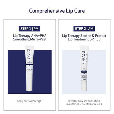 Obagi Lip Therapy Spf 30 Soothe & Protect Lip Balm Treat With Hyaluronic Acid Vitamin E & Peptides Visibly Plumps Soothes & Moisturizes Dry Lips & Protects Against Uva/Uvb Rays .34 Oz
