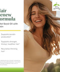 Terry Naturally Hair Renew Formula Healthy Hair Growth Supplement with Biotin B Vitamins and Zinc Millet Seed Oil for Keratin Production Support and Stronger More Radiant Strands 60 Softgels