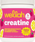 Wellah Creatine For Women (50 Servings) Raspberry Lemonade - 3G Of Creatine Monohydrate Powder With Dandelion & Cranberry Extract