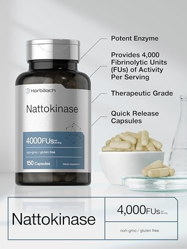 Horbaach Nattokinase Supplement 4000 Fu 150 Capsules
