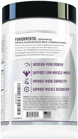 Cutler Nutrition Fundamentals Intra Or Post Workout Recovery Drink: 4 Key Ergogenic Aids For Maximum Performance And Muscle Growth: Creatine Betaalanine Betaine And Leucine 30 Servings Unflavored