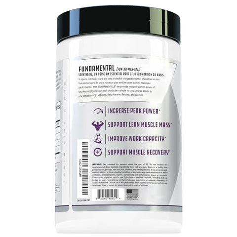 Cutler Nutrition Fundamentals Intra Or Post Workout Recovery Drink 4 Key Ergogenic Aids For Maximum Performance And Muscle Growth Creatine Beta-Alanine Betaine And Leucine 30 Servings Unflavored