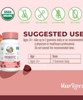 Maryruth'S Usda Organic Probiotic Gummies Probiotic Digestive Support Immune Support Digestive & Gut Health Supplement 5 Billion Cfu Vegan Non-Gmo Gluten Free 60 Count