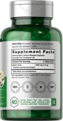 Horbaach Mastic Gum 100 Capsules 1500Mg