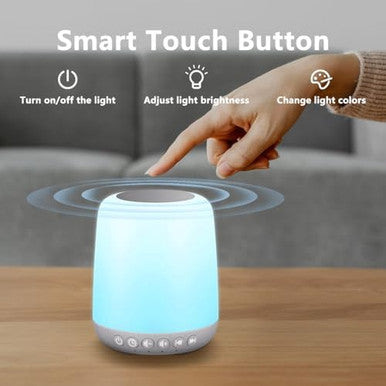 Easysleep White Noise Machine Baby Sound Machine For Sleeping With 12 Night Light Colors 30 Soothing Sounds 4 Timer Portable Sleep Machine For Kids Baby Adults Smart App Control Touch Control